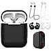 Set 6 Pezzi Custodia Protettiva Per Auricolari Compatibile Con Airpods, Silicone Multicolore, Antiscivolo E Antiurto Black - Foto miniatura 1