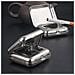 Posacenere Tascabile Mini Quadrato - Porta Cenere Portatile In Metallo Argento - Foto miniatura 3