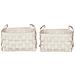 Set Di 2 Cestini Sippar Pelle Sintetica Beige - Foto miniatura 3