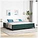 Letto box spring con materasso Verde Scuro 200 x 210 cm Velluto - Foto miniatura 2