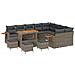 Set Divano da Giardino con cuscino 13 pcs Grigio Poly Rattan - Foto miniatura 1