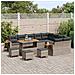 Set Divano da Giardino con cuscino 13 pcs Grigio Poly Rattan - Foto miniatura 3