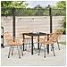 Set da Pranzo per Giardino 5 pcs Marrone Poly Rattan - Foto miniatura 4