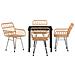 Set da Pranzo per Giardino 5 pcs Marrone Poly Rattan - Foto miniatura 7