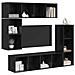 Set mobile TV 4 pcs Rovere nero 37 x 37 x 142.5 cm - Foto miniatura 3