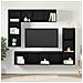 Set mobile TV 4 pcs Rovere nero 37 x 37 x 142.5 cm - Foto miniatura 4