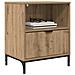 Comodino rovere artigianale 49 x 36 x 61 cm Legno multistrato - Foto miniatura 3