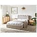 Letto Contenitore Ciniglia Nanterre 140 X 200 Cm Beige - Foto miniatura 1
