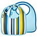 Lotto 2 Bavaglini Per Bambino Serie Mess Mate In Neoprene Impermeabile, Blu - Foto miniatura 1