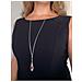 Collana Lunga Crystal Tear In Cristallo Argento Sw Siam 10µ - Foto miniatura 3