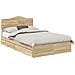 Letto con Contenitore con testiera Rovere Sonoma 135 x 190 cm - Foto miniatura 1
