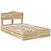 Letto con Contenitore con testiera Rovere Sonoma 135 x 190 cm - Foto miniatura 4