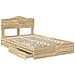 Letto con Contenitore con testiera Rovere Sonoma 135 x 190 cm - Foto miniatura 5