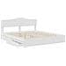 Letto con Contenitore Bianco 180 x 200 cm Legno multistrato - Foto miniatura 5