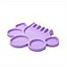 Tavolozza In Silicone Per Trucco Con Porta Pennelli, Tavolozza Per Nail Art E Acquerelli Purple - Foto miniatura 1
