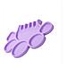 Tavolozza In Silicone Per Trucco Con Porta Pennelli, Tavolozza Per Nail Art E Acquerelli Purple - Foto miniatura 2