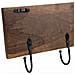 Portabito In Legno Con 4 Ganci Marrone 50x5x18h - Foto miniatura 6