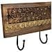 Portabito In Legno Con 4 Ganci Marrone 50x5x18h - Foto miniatura 7