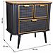 Comodino In Metallo Nero E Legno 58x33x60h - Foto miniatura 8