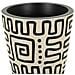 Vaso Nairobi Alto In Resina Bianca E Nera - Foto miniatura 3
