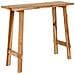 Consolle Girona In Teak Naturale Con Gambe A Cavalletto, 90×30×80 Cm - Foto miniatura 1
