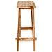 Consolle Girona In Teak Naturale Con Gambe A Cavalletto, 90×30×80 Cm - Foto miniatura 3