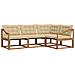 Set di divani con cuscino 4 pcs Naturale e Beige - Foto miniatura 1