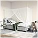 Zanzariera per letto 156 maglia 3 pcs Bianco Poliestere - Foto miniatura 2