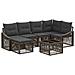Set Divano da Giardino 7 pcs Grigio polyrattan - Foto miniatura 1