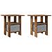 Comodino 2 pcs Legno vecchio 41 x 40 x 45 cm Legno multistrato - Foto miniatura 1