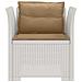 Poltrona a 1 Posto con Cuscini Aspetto Rattan PP Bianco - Foto miniatura 3