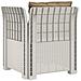 Poltrona a 1 Posto con Cuscini Aspetto Rattan PP Bianco - Foto miniatura 4