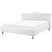 Letto Matrimoniale Con Contenitore In Pelle Sintetica Bianca 180x200cm Metz - Foto miniatura 22