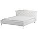 Letto Matrimoniale Con Contenitore In Pelle Sintetica Bianca 180x200cm Metz - Foto miniatura 3