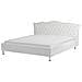 Letto Matrimoniale Con Contenitore In Pelle Sintetica Bianca 180x200cm Metz - Foto miniatura 17