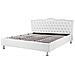 Letto Matrimoniale Con Contenitore In Pelle Sintetica Bianca 180x200cm Metz - Foto miniatura 27