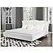 Letto Matrimoniale Con Contenitore In Pelle Sintetica Bianca 180x200cm Metz - Foto miniatura 8