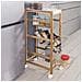 Carrello Cucina Slim Salvaspazio Legno Bambu 4 Ripiani 1 Vassoi 3 Cestelli Ruote - Foto miniatura 1