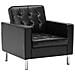 Poltrona Con Rivestimento In Similpelle 75x70x75 Cm Nero - Foto miniatura 2
