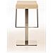 Sgabello Bar Lameng In Tessuto E Acciaio Inox I Sgabello Design Con Antigraffio I Sgabello Bancone Con Poggiapiedi Alt. 78 CM Crema - Foto miniatura 2