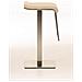 Sgabello Bar Lameng In Tessuto E Acciaio Inox I Sgabello Design Con Antigraffio I Sgabello Bancone Con Poggiapiedi Alt. 78 CM Crema - Foto miniatura 3