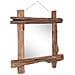 Specchio con Tronchi Naturale 70x70 cm in Teak di Recupero - Foto miniatura 6