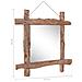 Specchio con Tronchi Naturale 70x70 cm in Teak di Recupero - Foto miniatura 14