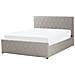 Letto In Similpelle Grigio Talpa Con Contenitore 140 X 200 Cm Rochefort - Foto miniatura 9