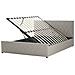 Letto In Similpelle Grigio Talpa Con Contenitore 140 X 200 Cm Rochefort - Foto miniatura 10