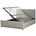 Letto In Similpelle Grigio Talpa Con Contenitore 140 X 200 Cm Rochefort - Foto miniatura 1