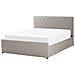 Letto In Similpelle Grigio Talpa Con Contenitore 140 X 200 Cm Rochefort - Foto miniatura 7