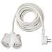 Cavo Di Prolunga Da 2 M Con Spina Piatta E Doppia Spina (ip20, Cavo Tipo H05vv-f 3g1.5), Bianco - Foto miniatura 1