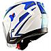 Casco Moto Jet Scooter Visiera Doppia Certificato Ece22-05 Bianco Blu M - Foto miniatura 10