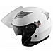 Casco Moto Jet Scooter Visiera Doppia Certificato Ece22-05 Bianco Blu M - Foto miniatura 4
